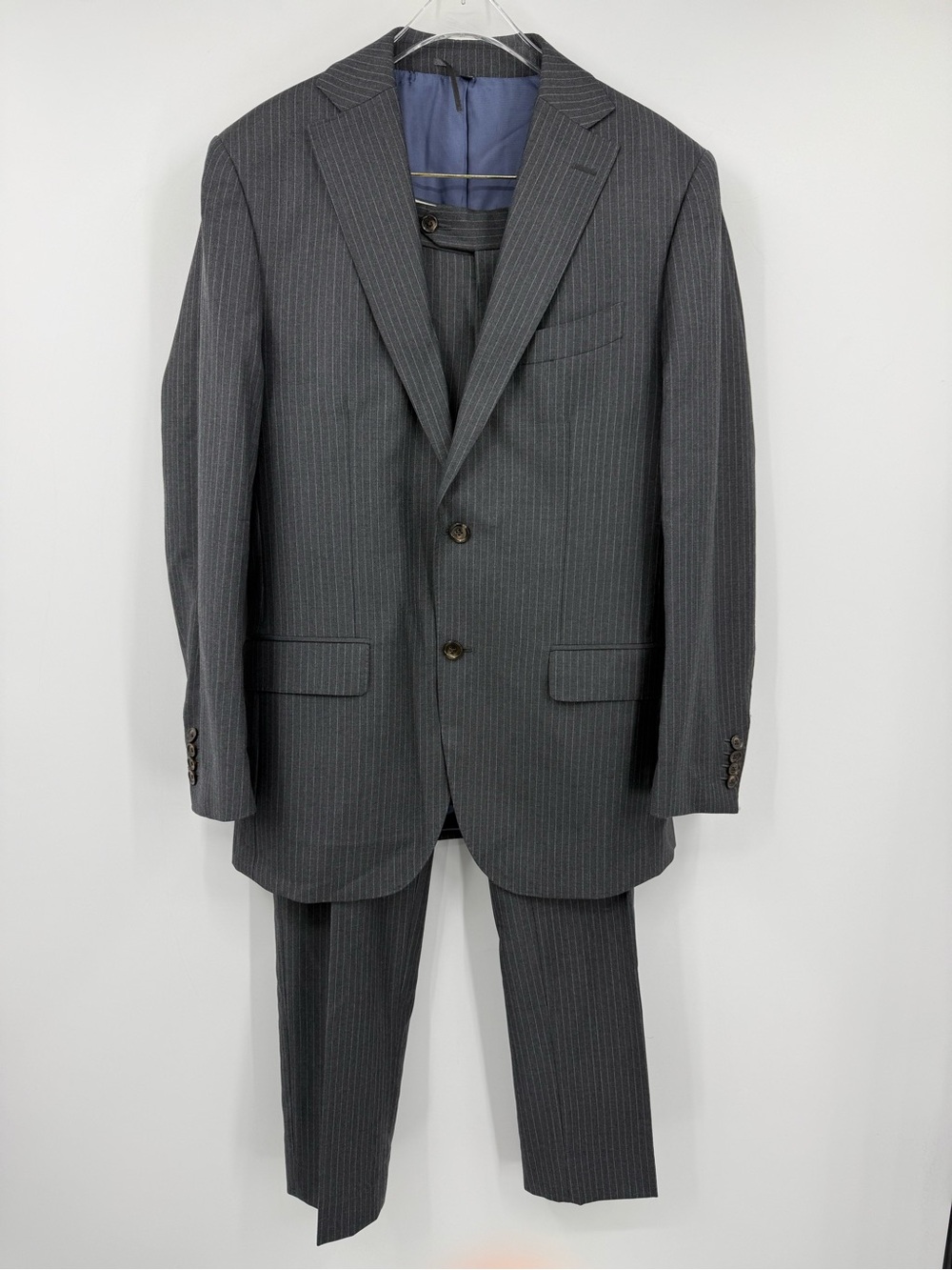*Suitsupply Vitale Barberis Canonico Gray Pinstripe Two-Piece Suit Mens 50